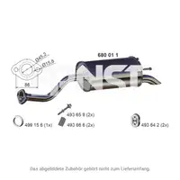 ERNST 680011 Endschalld&auml;mpfer Auspuff Endtopf f&uuml;r HONDA Jazz 2 1.2 i-DSI 1.3 iDSi 78/83 PS