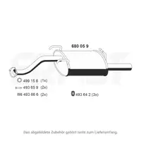 ERNST 680059 Endschalld&auml;mpfer f&uuml;r HONDA Civic 6 Aerodeck 1.4 16V ab 10.1998 18030S1EE40