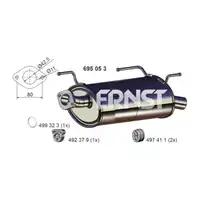 ERNST 695060 Endschalld&auml;mpfer f&uuml;r NISSAN Almera 2 Hatchback (N16) 1.5 1.8 90-116 PS