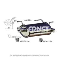 ERNST 695060 Endschalld&auml;mpfer f&uuml;r NISSAN Almera 2 Hatchback (N16) 1.5 1.8 90-116 PS