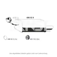 ERNST 696029 Endschalld&auml;mpfer Auspuff f&uuml;r NISSAN Juke (F15) 1.6 94/117 PS 20100-1KA0A