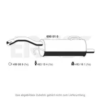 ERNST 690010 Endschalld&auml;mpfer Auspuff f&uuml;r MITSUBISHI Colt 6 SMART ForFour (454) 1.1 1.3