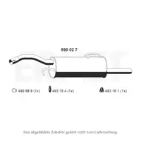 ERNST 690027 Endschalld&auml;mpfer f&uuml;r MITSUBISHI Colt 6 5-T&Uuml;RER 1.1 1.3 75/95 PS MR968906
