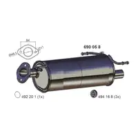 ERNST 690058 Endschalld&auml;mpfer f&uuml;r SUZUKI Swift 3 1.3 / DDiS 1.5 75/92/102 PS ab 04.2005