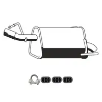 ERNST Endschalld&auml;mpfer Auspuff + Anbausatz f&uuml;r OPEL Meriva A 1.7 CDTI 100 PS Z17DTH