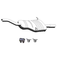 ERNST Endschalld&auml;mpfer Auspuff + Anbausatz f&uuml;r BMW 3er E46 / Touring 316i 318i N42 N46