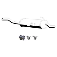 ERNST Endschalld&auml;mpfer + Anbausatz f&uuml;r BMW 3er E46 / Coupe 316i 318i M43 105/118 PS