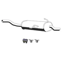 ERNST Endschalld&auml;mpfer Auspuff + Anbausatz f&uuml;r BMW 3er E46 / Coupe / Touring 316i 318i M43