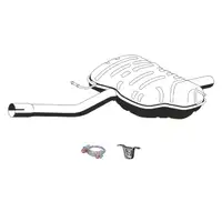 ERNST Endschalld&auml;mpfer + Anbausatz f&uuml;r BMW 3er E46 Compact 316ti 318ti N40/42/45/46