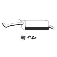 ERNST Endschalld&auml;mpfer + Anbausatz f&uuml;r VW Polo 4 SEAT Ibiza 3 SKODA Fabia 1 1.4 16V / FSI