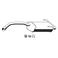ERNST Endschalld&auml;mpfer Auspuff + Anbausatz f&uuml;r FIAT 500 / C (312_) 1.2 69 PS bis 04.2012