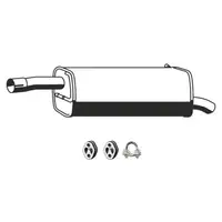 ERNST Endschalld&auml;mpfer + Anbausatz f&uuml;r FORD Fiesta 5 1.25 1.3 1.4 16V MAZDA 2 DY 1.2 1.4