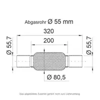 ERNST Rohrverbinder Flexrohr Auspuff INTERLOCK f&uuml;r AUDI A4 B7 FORD Focus Fiesta Mondeo 4