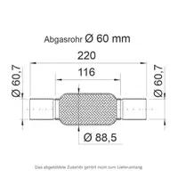 ERNST Rohrverbinder Flexrohr Auspuff INTERLOCK f&uuml;r AUDI A4 B5 BMW E81 E90-E93 E60 MERCEDES