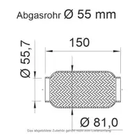 ERNST Rohrverbinder Flexrohr Auspuff f&uuml;r AUDI A6 C5 VW Passat B5.5 SKODA Superb 1 RENAULT