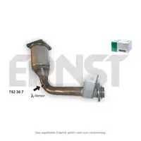ERNST 752367 EU3 Katalysator KAT + Anbausatz f&uuml;r PEUGEOT 206 / CC / SW 1.6 16V 109 PS