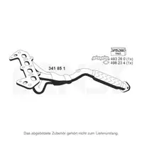 ERNST 341851 Abgaskr&uuml;mmer Hosenrohr + Anbausatz f&uuml;r FORD Focus 1 MK1 1.4/1.6 16V