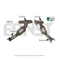 ERNST 750110 EU3 Katalysator + Kr&uuml;mmer + Anbausatz f&uuml;r BMW E46 bis 12.02 Z3 M54 Zyl. 4-6
