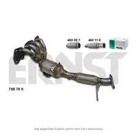 ERNST 758765 EU4 Katalysator + Kr&uuml;mmer + Anbausatz f&uuml;r FORD Focus 2 Mk2 C-Max DM2 1.8 2.0
