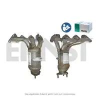 ERNST 758055 EU4 Katalysator + Kr&uuml;mmer + Anbausatz f&uuml;r VW Golf 5 Polo 4 Caddy 3 1.4 16V