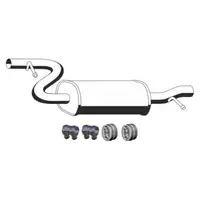 ERNST Mittelschalld&auml;mpfer Auspuff + Anbausatz f&uuml;r VW Passat B6 1.6 FSI 115 PS BLF