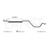 ERNST 033282 Mittelschalld&auml;mpfer f&uuml;r OPEL Meriva A 1.4 16V Twinport 1.6 / 16V 87-105 PS