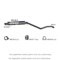 ERNST 054263 Mid-rear muffler MSD muffler for OPEL Astra H Caravan 1.6 1.8
