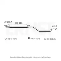 ERNST 055246 Mid-muffler for OPEL Zafira A B 1.6, 1.8, 2.2 101/115/140/150 hp