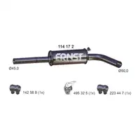 ERNST 114172 Mittelschalld&auml;mpfer f&uuml;r VW Polo 5 AUDI A1 8X SEAT Ibiza 4 Fabia 2 1.2 TSI