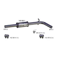 ERNST 115001 Mittelschalld&auml;mpfer f&uuml;r VW Polo 4 SEAT Ibiza 4 1.4 16V 80/85 PS 6Q0253209BC