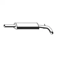 ERNST 112246 Mid-Section Muffler for VW Lupo 1.4 TDI and 1.7 SDI (60/75 hp)
