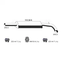 ERNST 112246 Mittelschalld&auml;mpfer Mitteltopf f&uuml;r VW Lupo 1.4 TDI 1.7 SDI 60/75 PS