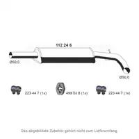 ERNST 112246 Mid-Section Muffler for VW Lupo 1.4 TDI and 1.7 SDI (60/75 hp)