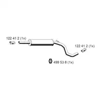 ERNST 112260 Mittelschalld&auml;mpfer Mitteltopf f&uuml;r VW Lupo SEAT Arosa 1.0 1.4 50/60 PS