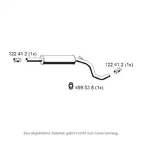 ERNST 112260 Mid-Muffler for VW Lupo and SEAT Arosa 1.0 and 1.4 (50/60 hp)