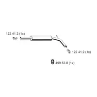 ERNST 121101 Mittelschalld&auml;mpfer Mitteltopf f&uuml;r VW Polo 3 6N1 6N2 1.0 1.3 1.4 1.6 45-75 PS