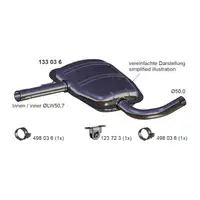 ERNST 133036 Mittelschalld&auml;mpfer MItteltopf f&uuml;r VW Passat B3/B4 1.6 1.8 2.0 1.9 TDI