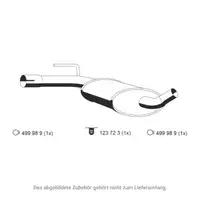 ERNST 133135 Mittelschalld&auml;mpfer Mitteltopf f&uuml;r VW Passat B3/B4 1.6 1.8 1.9D 357253409K
