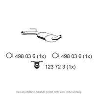 ERNST 133180 Mid-Muffler (Center Section) for VW Passat B3/B4 1.6/1.9 TD 75/80 hp