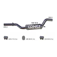 ERNST 144100 Mittelschalld&auml;mpfer f&uuml;r VW Passat B8 1.6/2.0 TDI 110/120/150 PS 3Q0253409C