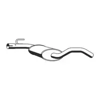 ERNST 142069 Mid-Muffler for VW Golf 3 Vento 1.9D 64/65 hp 1H0253409G