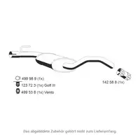 ERNST 142069 Mid-Muffler for VW Golf 3 Vento 1.9D 64/65 hp 1H0253409G