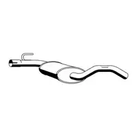 ERNST 142137 Center Muffler for VW Golf 3 Vento 1.8, 1.9 TD/GTD