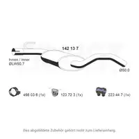 ERNST 142137 Center Muffler for VW Golf 3 Vento 1.8, 1.9 TD/GTD
