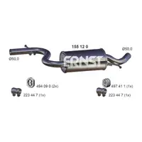 ERNST 155120 Mittelschalld&auml;mpfer Mitteltopf f&uuml;r VW Touran 1T 1.6 FSI 115 PS bis 11.2006