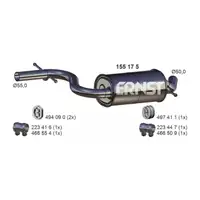 ERNST 155175 Mittelschalld&auml;mpfer f&uuml;r VW Golf 5 A3 8P Altea Leon 1P 2.0 FSI 1K0253209AC