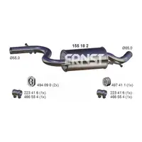 ERNST 155182 Mittelschalld&auml;mpfer f&uuml;r VW Touran 1T 1.4 TSI 2.0 FSI bis 09.2007 1T0253209AJ