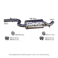 ERNST 155182 Mittelschalld&auml;mpfer f&uuml;r VW Touran 1T 1.4 TSI 2.0 FSI bis 09.2007 1T0253209AJ