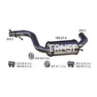 ERNST 155274 Mittelschalld&auml;mpfer f&uuml;r VW Golf 5 GTI AUDI A3 8P 2.0 TFSI 200 PS bis 06.2008