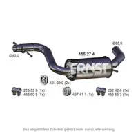 ERNST 155274 Mittelschalld&auml;mpfer f&uuml;r VW Golf 5 GTI AUDI A3 8P 2.0 TFSI 200 PS bis 06.2008